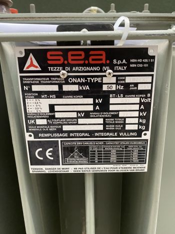 Transfo 400 KVA 11000 V SEA